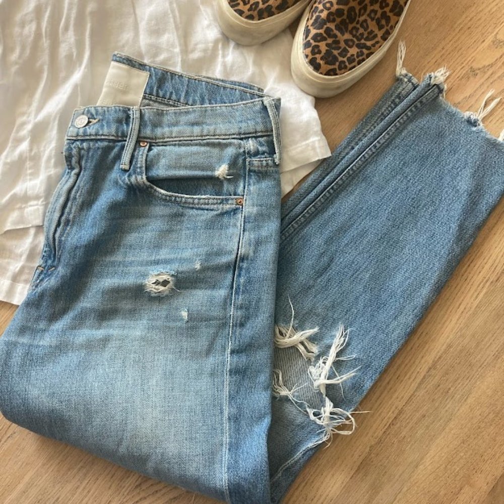 MOTHER Women's Straight Leg Jeans - Light Blue